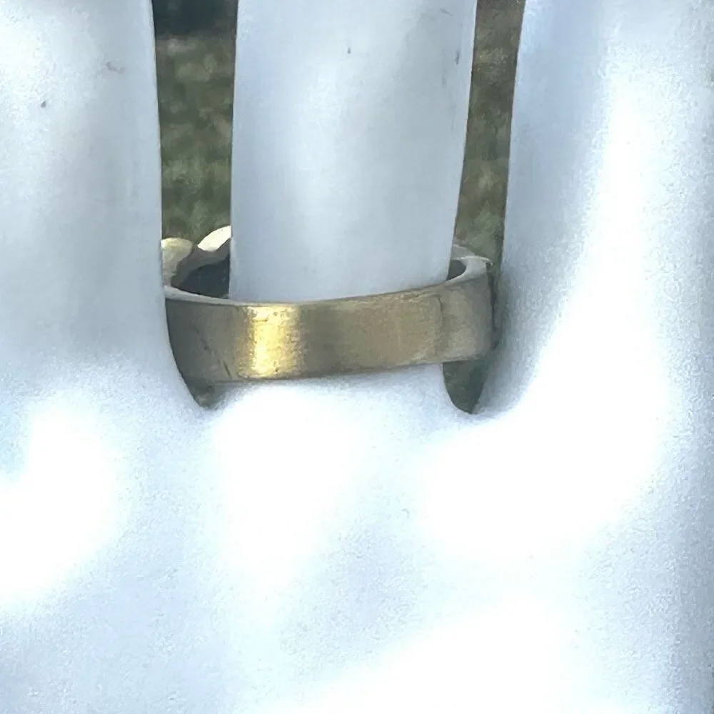 Heidi Daus Pearl & Green Crystal Band Ring